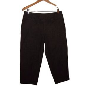 AB Studio Womans 8 Brown Cotton Blend Casual or Dress Capri Cropped Pants